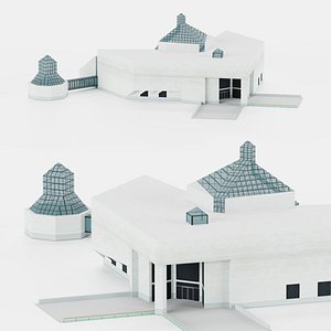 Mudam Museum of Modern Art 3D Lowpoly Model model