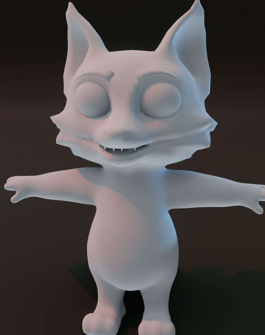 Cartoon Fox Rigged Base Mesh 3D Model - TurboSquid 1842560