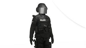 SWAT Tactical Soldier 3D Model Rigged Game Ready Special Forces
