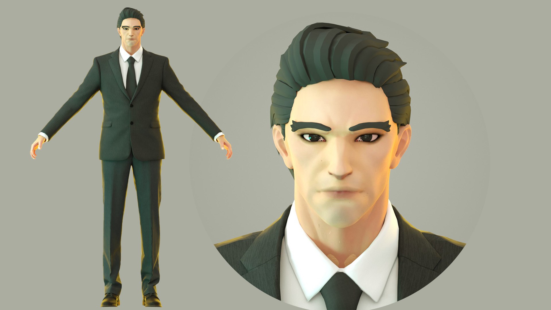 3D Uncle In Suit Model - TurboSquid 1920079