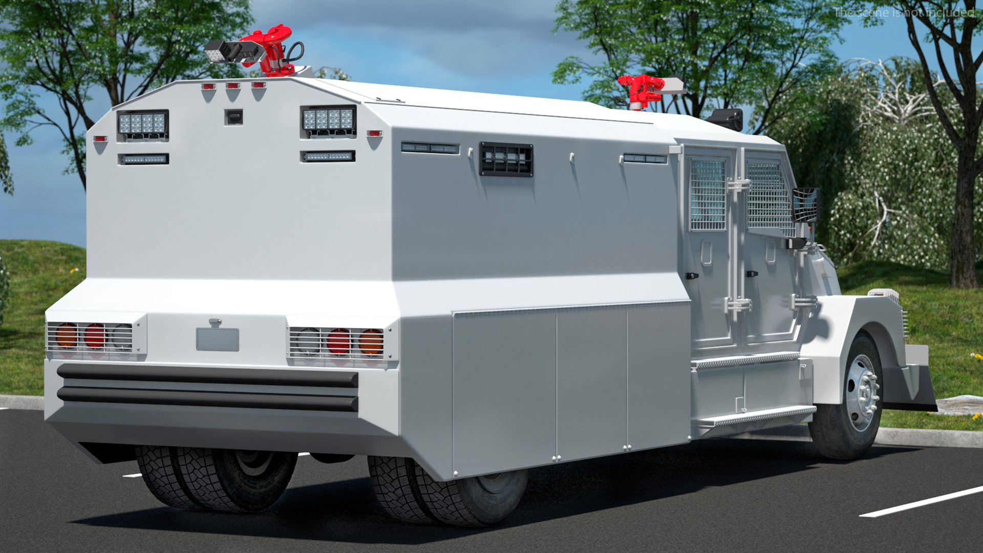 Armored Truck for Riot Control White Rigged 3D model - TurboSquid 1968217