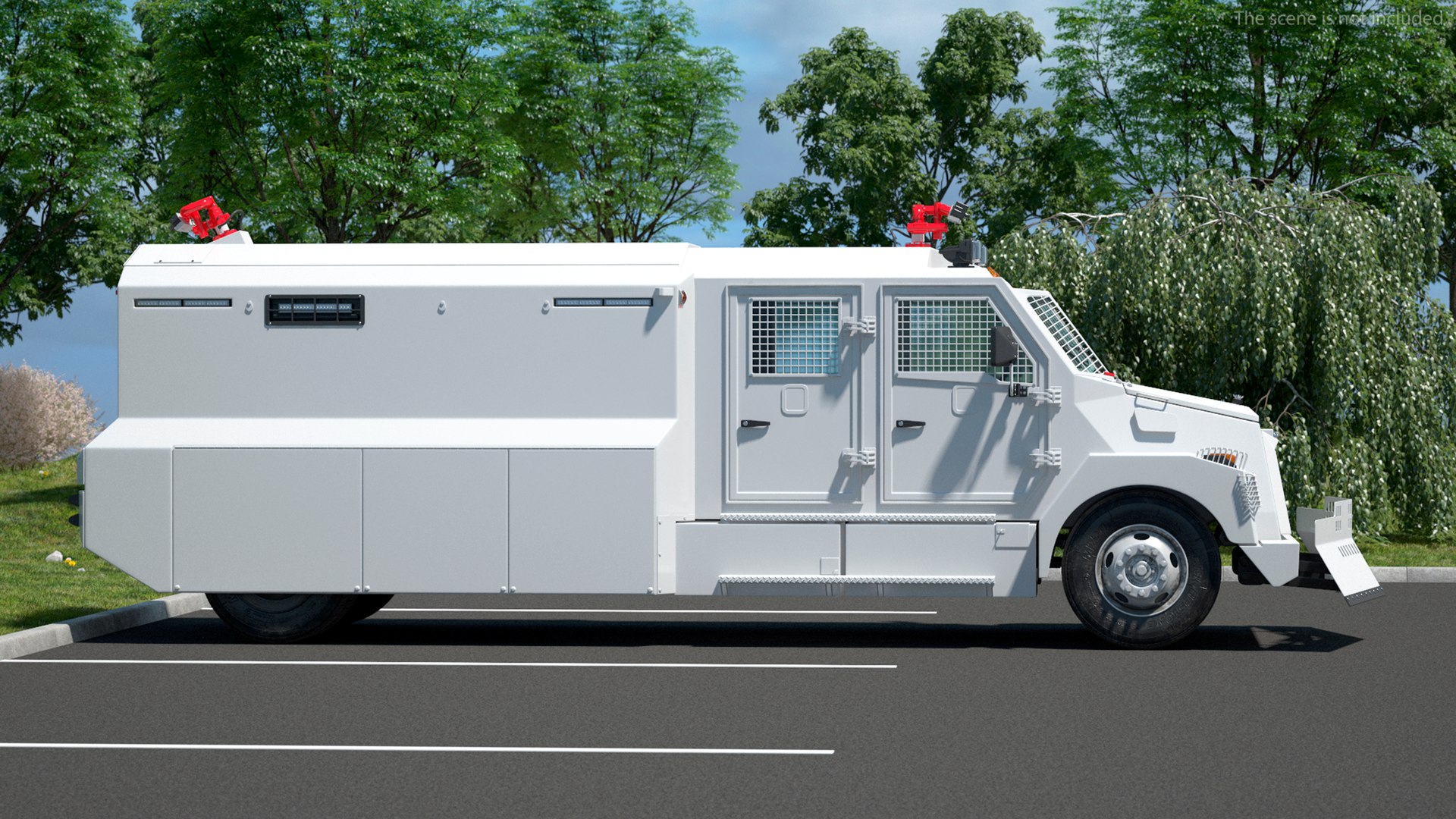 Armored Truck for Riot Control White Rigged 3D model - TurboSquid 1968217