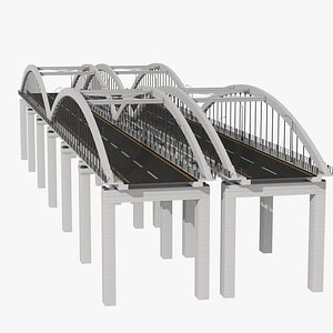 3D model Two Lane Bridge