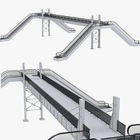Steel Pedestrian Bridge and Escalator