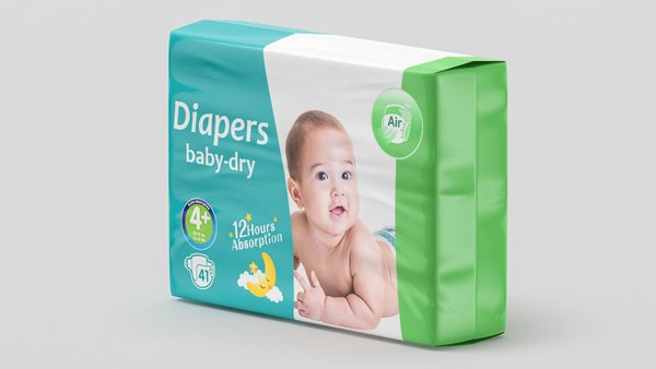 3D model diaper package - TurboSquid 1682706