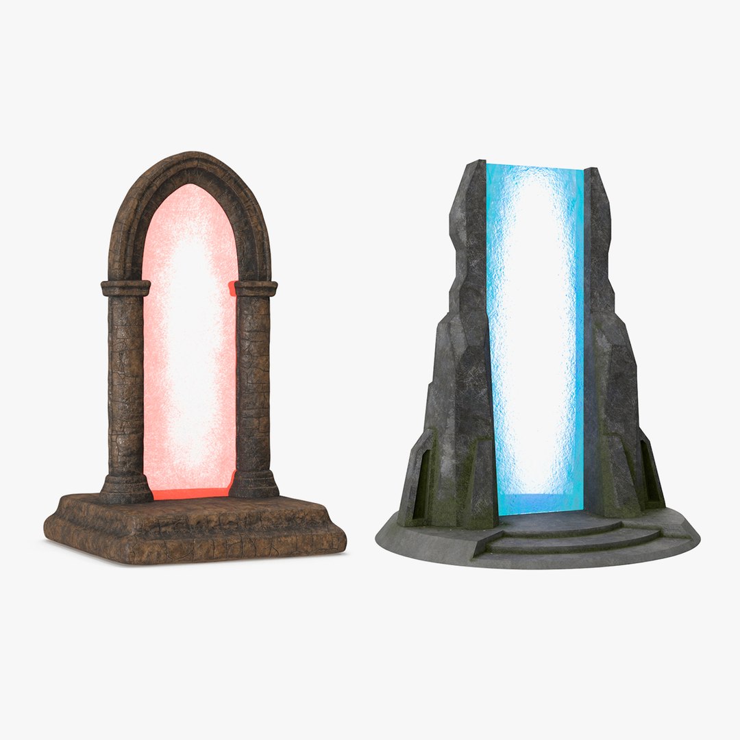Fantasy Portal Gates Collection 3D model preview