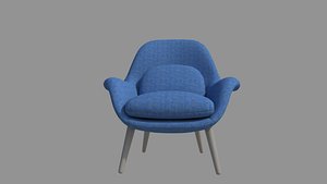 Modern Chair 097 Blue model