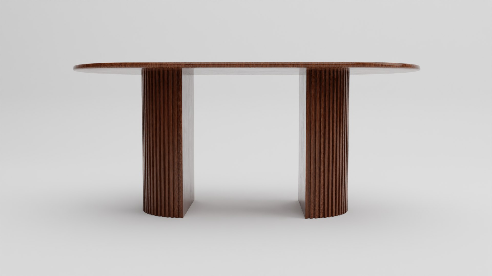 Elegant Oval Wooden Dining Table 3D Model 3D Model - TurboSquid 2384890