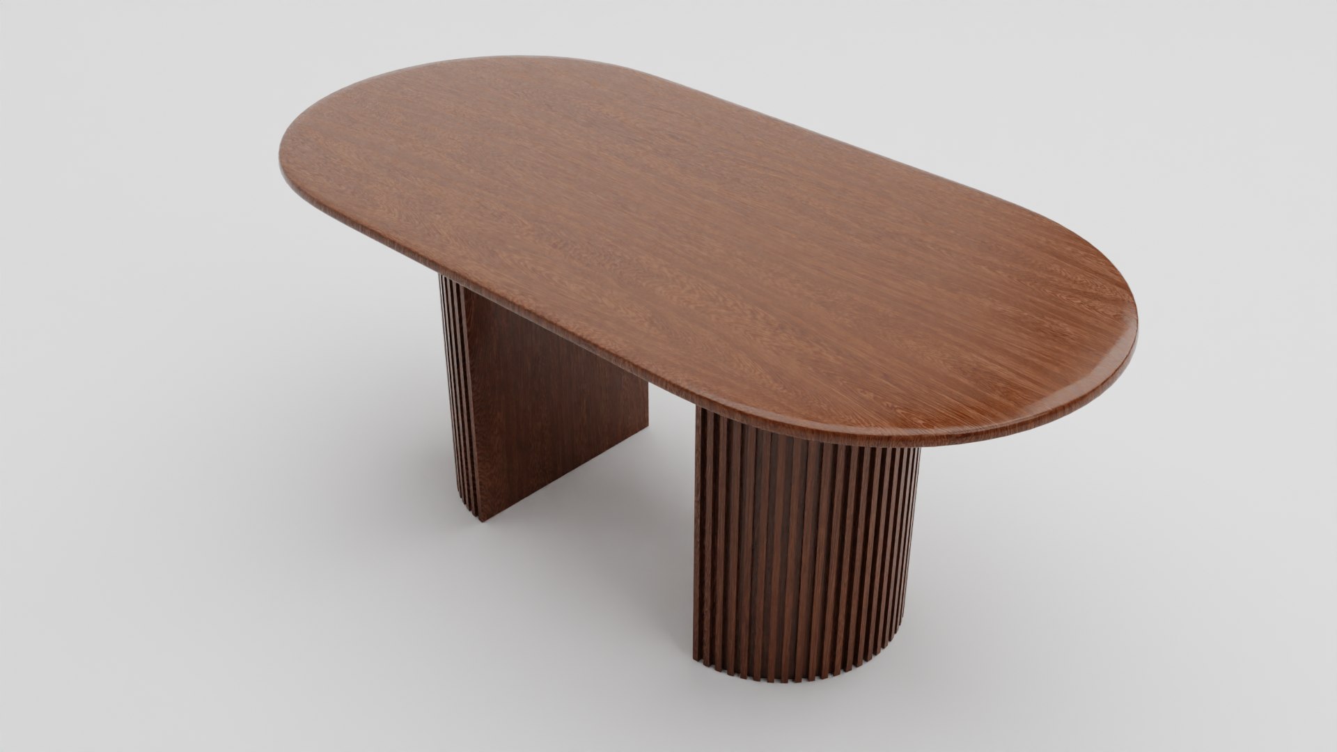 Elegant Oval Wooden Dining Table 3D Model 3D Model - TurboSquid 2384890