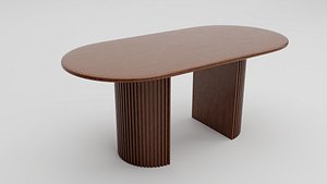 Elegant Oval Wooden Dining Table