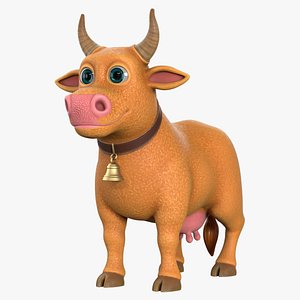 Cartoon Cow V4 3D