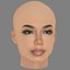Cabeça de Jhené Aiko - Sem Cabelo - Cabeça de baixa poligonagem para jogos