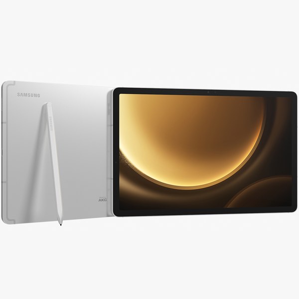 Samsung Galaxy Tab S9 FE Silver 3D