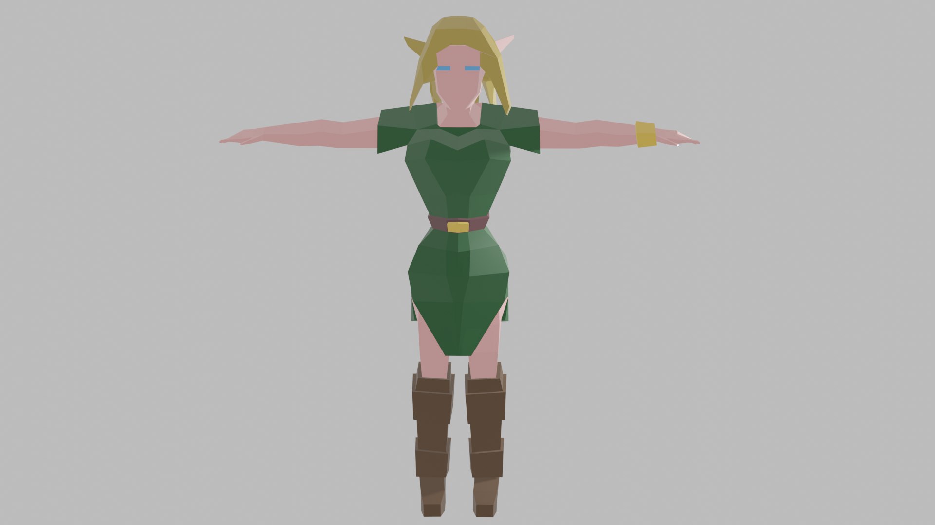 3D Model Low Poly Fantasy Elve Girl Character Rigged Unity - TurboSquid ...