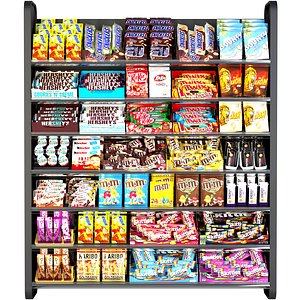 Large showcase in the store