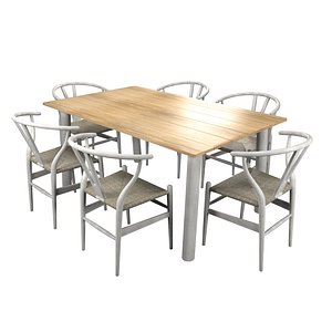 Modern table with CH24 chairs