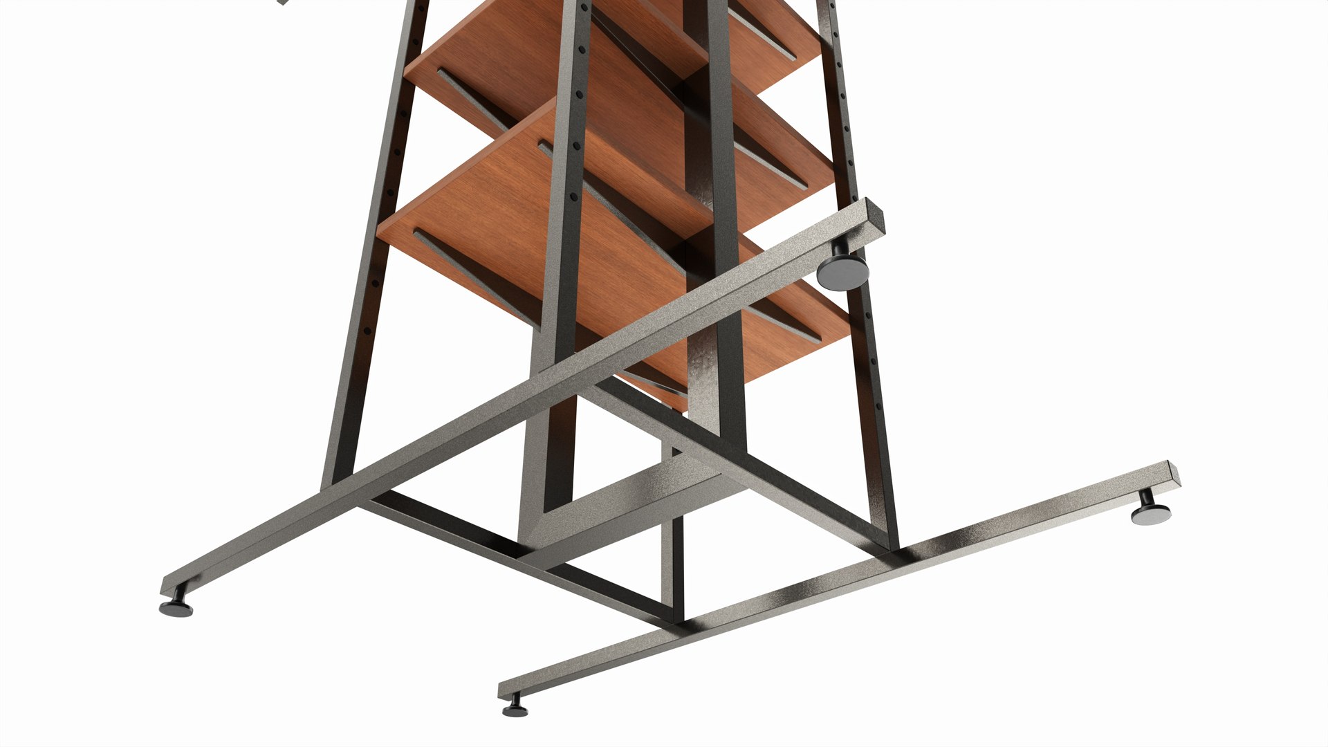 3D Store Square Tube Clothing Rack 4-way Model - TurboSquid 2188088