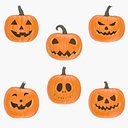 Collezione di zucche di Halloween