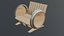 3D LOW POLY chair pack model
