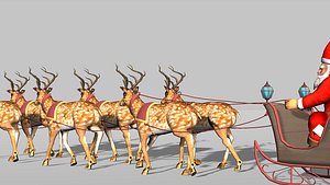 Santa Chariot Animations model