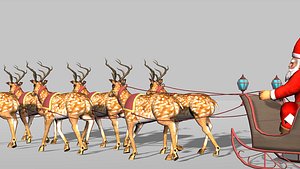 Santa Chariot Animations