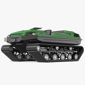 High Mobility Vehicle Tinger Track No Roof 3D model