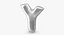 Foil Balloon Letter Y Silver