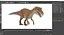 Allosaurus Yellow Coloring Rigged for Cinema 4D