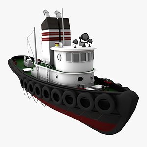 3d model tug boat