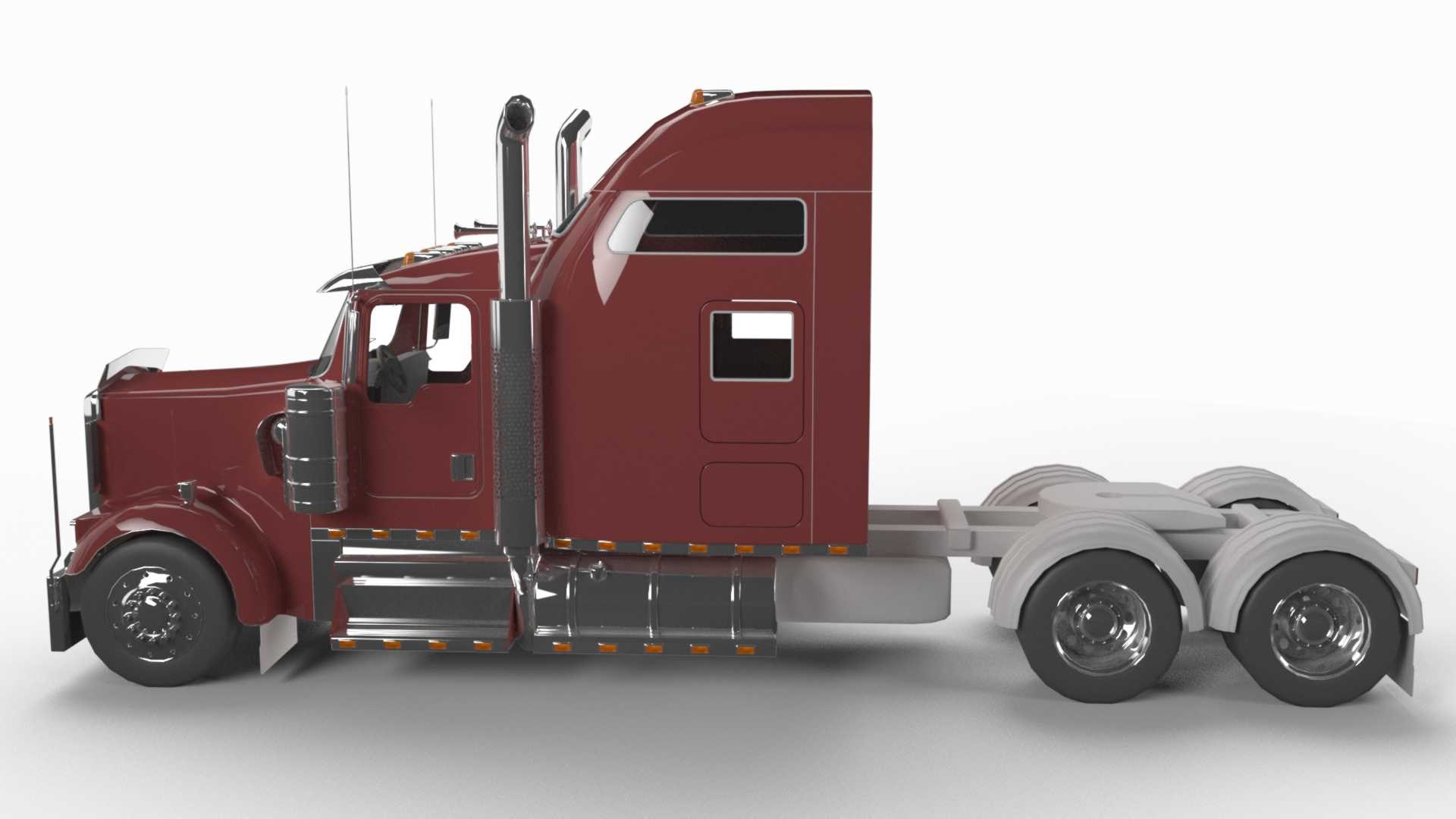 3D Truck Flatbed Trailer Model - TurboSquid 1698308