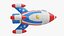 Inflatable Cartoon Space Rocket Ship