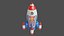 Inflatable Cartoon Space Rocket Ship