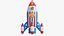 Inflatable Cartoon Space Rocket Ship