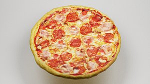 Photorealistic Meat Feast Pizza 3D model