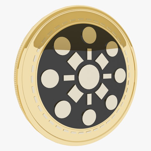 Bluzelle Cryptocurrency Gold Coin 3D model