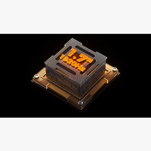 3D Product CPU technology chip microchip module model