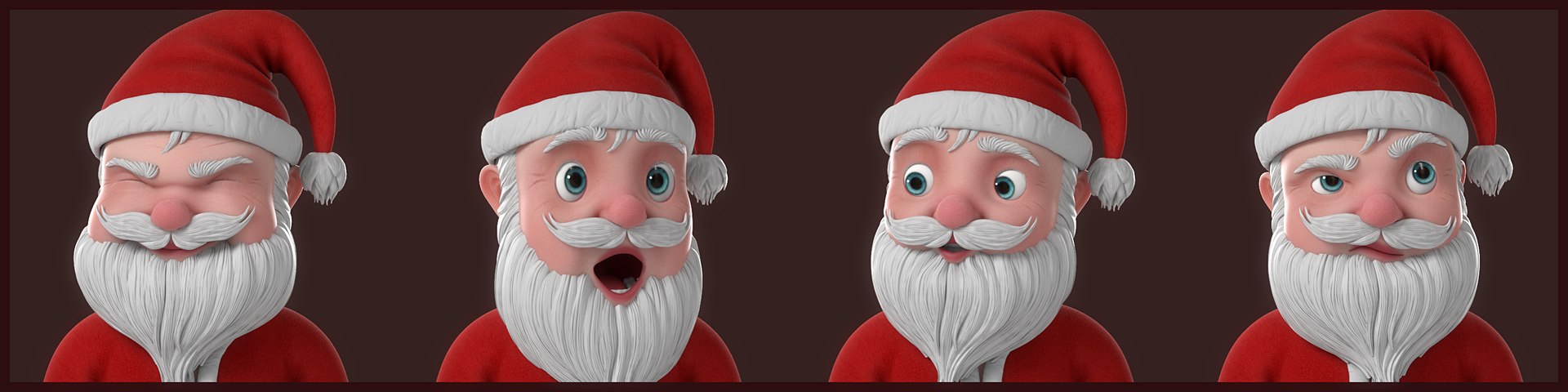 3D Cartoon Santa Claus Rigged Character Model - TurboSquid 1337812