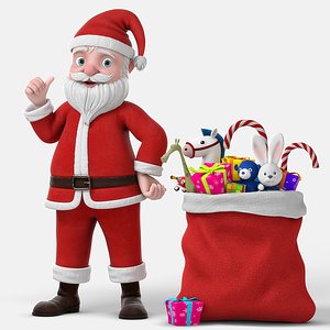 Cartoon Santa Claus Rigged