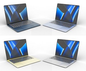 Apple MacBook Air 2024 All Colors Collection 3D model