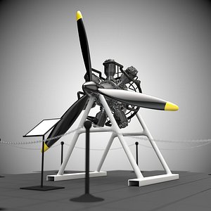 radial engine 3d c4d