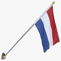 Netherlands Cloth Flag Wall Mount Animated Loop