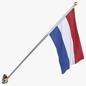 Netherlands Cloth Flag Wall Mount Animated Loop