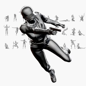 3D Criminal Woman Set02