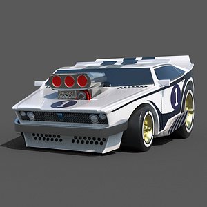 3D drag car model