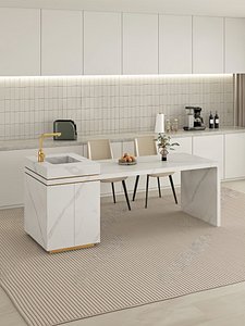 Modern Stone Kitchen Island