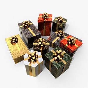 3D Gift Boxes - Signature Styles with Glossy Ribbon Rosette