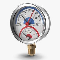 Thermal Pressure Gauge 3D Model
