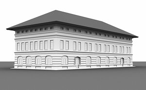 3D model neoclassical building