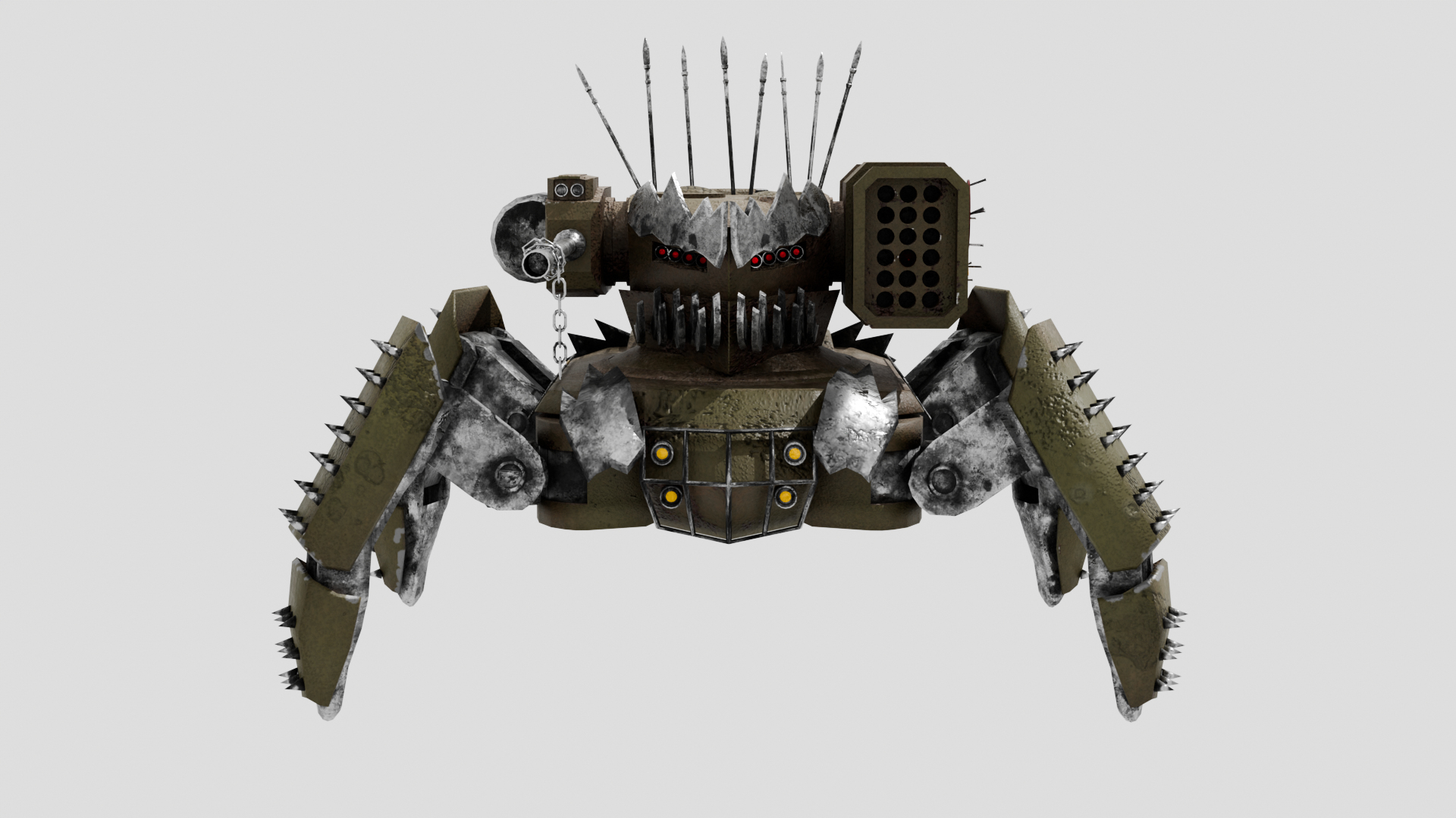 Postapocalypse spider tank model - TurboSquid 2179667