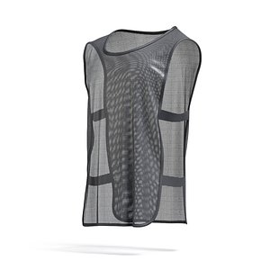 Black Football Team Practice Vest - soccer sports training bib with elastic 3D model